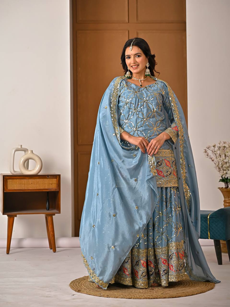 The Sovereign Chartreuse Mirror-Craft Gharara
